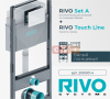 Монтажный модуль RIVO Set A для унитаза с кнопкой Touch Line Белый глянцевый