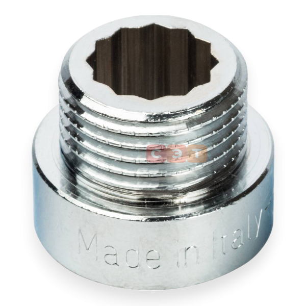 Удлинительная гайка усиленная латунная (хромированная)  1/2" х 10 General Fittings