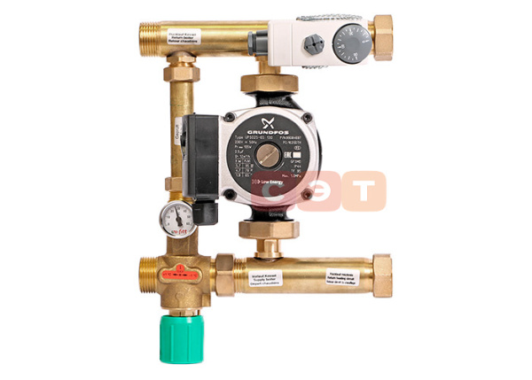 Насосно-смесительная группа Multimix c насосом Grundfos 25-65 1" c предохранительным термостатом