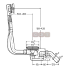 Слив/перелив для ванн (DN40/50, сифон, отвод 45) (Viega)