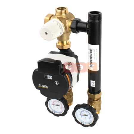 Насосная группа смесительная Elsen 3/4" (с трехходовым термостатическим клапаном 25-55 °C, без насоса)