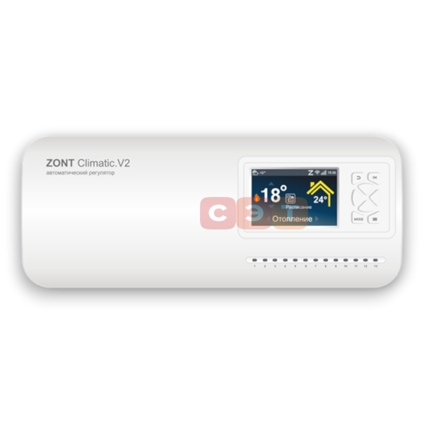 Погодозависимый автоматический GSM / Wi-Fi регулятор ZONT Climatic.V2