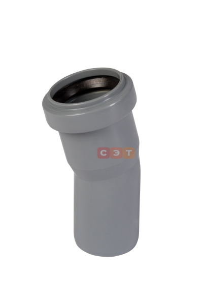 Отвод однораструбный 15* d  40  HTB (серый )