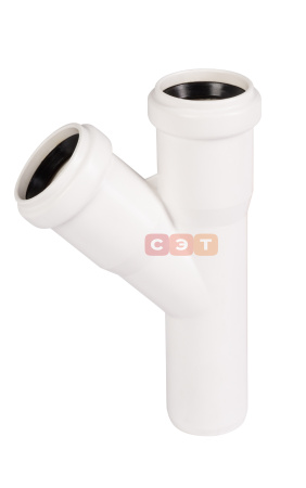 Тройник прямой раструбный 87* d 32 /d 32  HTEAw ( белый )