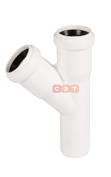 Тройник косой  раструбный 45* d 32 /d 32  HTEAw ( белый )