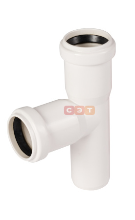 Тройник прямой раструбный 87* d 32 /d 32  HTEAw ( белый )