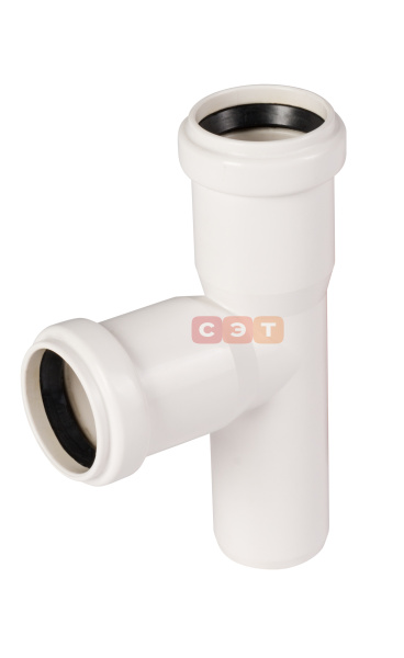 Тройник прямой раструбный 87* d 32 /d 32  HTEAw ( белый )