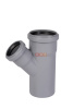 Тройник косой  раструбный 45*  75 / 50  HTEA ( серый )