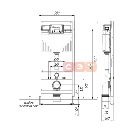 Инсталляция для унитаза RIVO Set A