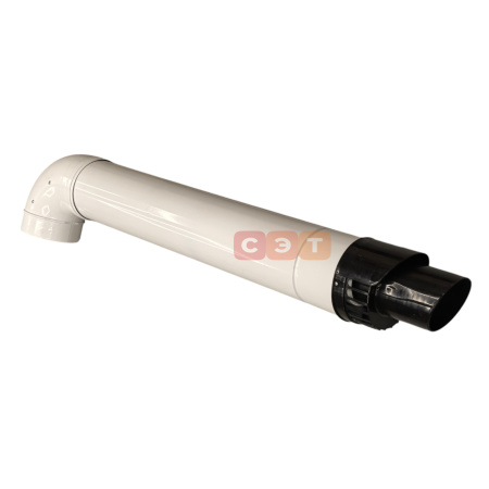 Комплект коаксиального дымохода PPR/Al   Camino Ø100/150 мм  (труба с кончанием, отвод)