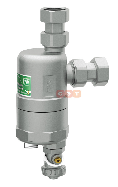 Сепаратор шлама (грязеуловитель) COMPACTFAR с магнитной вставкой, 3/4" (накидн.гайки) 