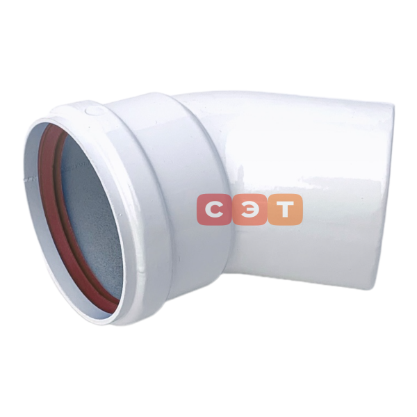 Отвод раздельного дымохода (штуцер-раструб) Al  Camino Ø 80  45°