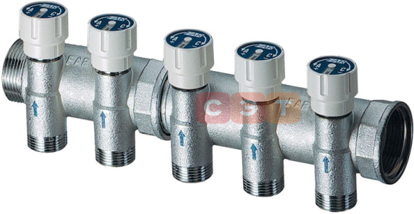 Коллектор терморегулирующий 1", 4 отвода 3/4"EU FAR