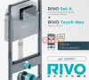 Монтажный модуль RIVO Set A для унитаза с кнопкой Touch Neo Хром глянцевый