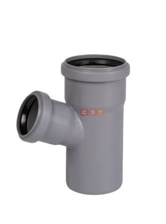 Тройник косой раструбный 67*  75 / 50  HTEA ( серый )