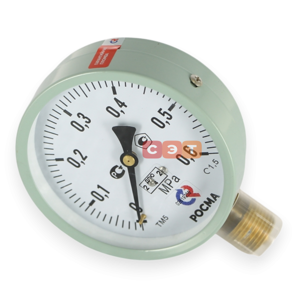 Манометр ТМ-510Р.00(0-0,6 MPa)G1/2.1,5.М2  /резьба G1/2 (снизу), класс точности 1,5/