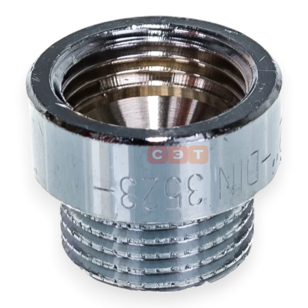 Удлинительная гайка усиленная латунная (хромированная)  1/2" х 10 General Fittings
