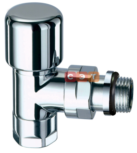 Угловой термостатический вентиль TOP LINE (серебро) М24х19  1/2"EPDM