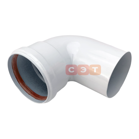 Отвод раздельного дымохода (штуцер-раструб) Al  Camino Ø 80  90°