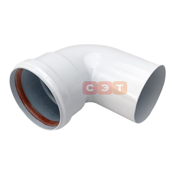 Отвод раздельного дымохода (штуцер-раструб) Al  Camino Ø 80  90°