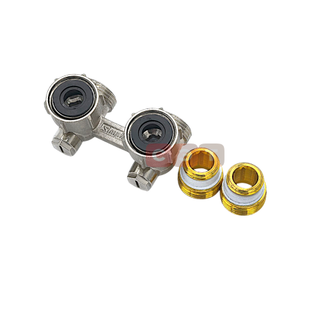 Узел нижнего подключения Exclusive Line E1/50 угловой, 1/2x3/4" c ниппелями 1/2"
