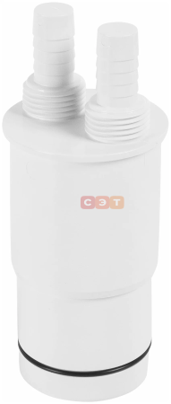 Адаптер для подключения слива с 2 прямыми отводами, вход D=14 мм/ 1/2"Н, выход D=50/40мм, McAlpine