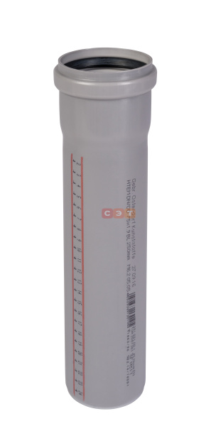 Труба раструбная d  75 l=1000 НТЕМ ( серая )