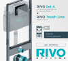 Монтажный модуль RIVO Set A для унитаза с кнопкой Touch Line Хром глянцевый