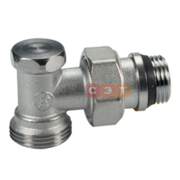 Вентиль запорный угловой 1/2"х3/4" E