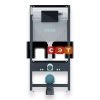 Монтажный модуль RIVO Set A для унитаза с кнопкой Touch Neo Черный глянцевый