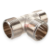 Тройник НР-НР-НР латунный (никелированный) 1" General Fittings
