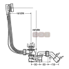 Слив/перелив для ванн Simplex (автомат, DN40/50, l=150-400мм, сифон, отвод 45) (Viega)