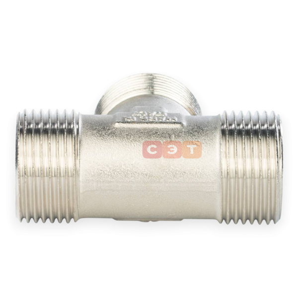 Тройник НР-НР-НР латунный (никелированный)  1/2" General Fittings