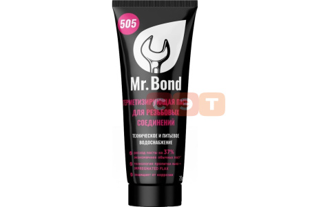 Паста герметизирующая Mr.Bond 505 для пропитки льна, для воды и отопления 250г 