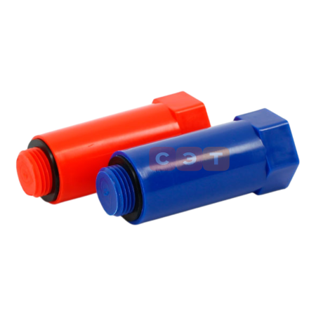 Заглушка монтажная Н 1/2" с прокладкой (красная)  Uni-Fitt