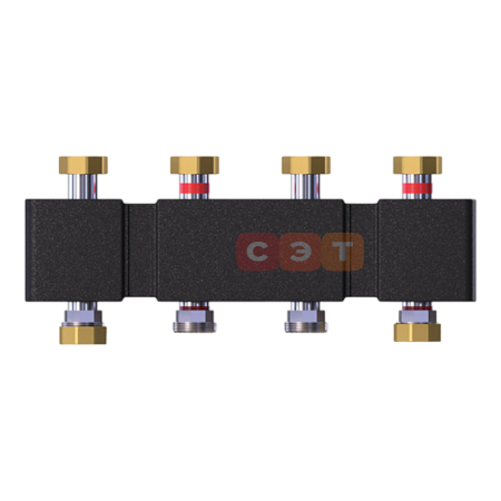 Коллектор распределительный до 3 насосных групп, нерж сталь (с комплектом кронштейнов)