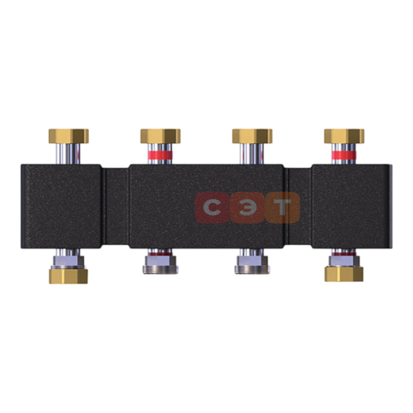 Коллектор распределительный до 3 насосных групп, нерж сталь (с комплектом кронштейнов)