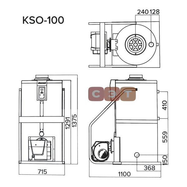 Котел напольный дизельный  Kiturami  KSO-100