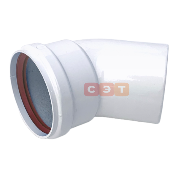 Отвод раздельного дымохода (штуцер-раструб) Al  Camino Ø 80  45°