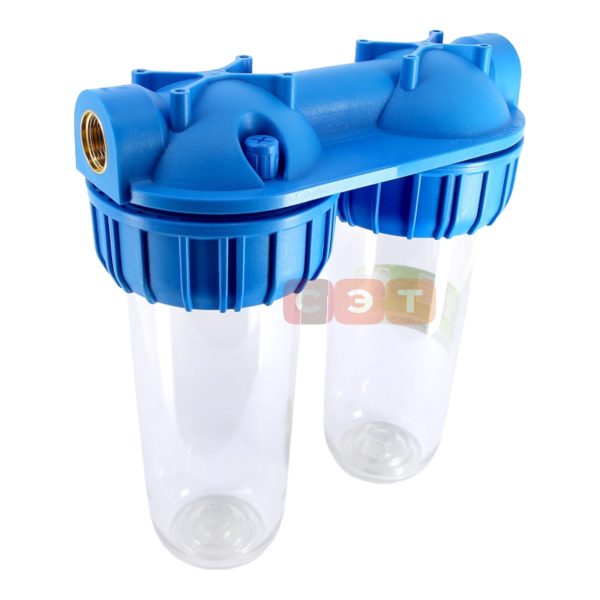 Двойная прозрачная колба фильтра PLUS 3P DUPLEX 3/4"