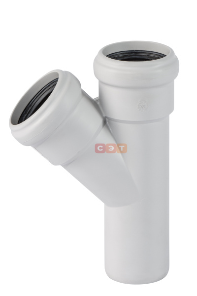 Тройник косой бесшумный SKEA  50/50*45 sDb