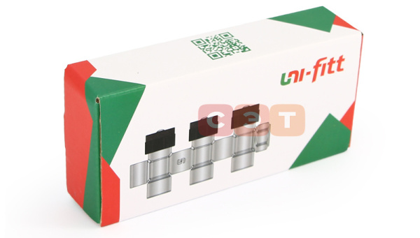 Коллектор НВ 3/4" х 4 вых 3/4" ЕК, выходы 180°, 50 мм, с вентилями, хром