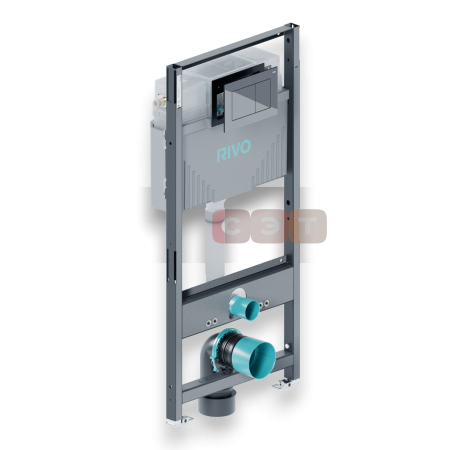Монтажный модуль RIVO Set A для унитаза с кнопкой Touch Line Хром глянцевый