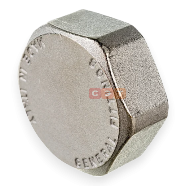 Заглушка ВР латунная (никелированная) 1" General Fittings
