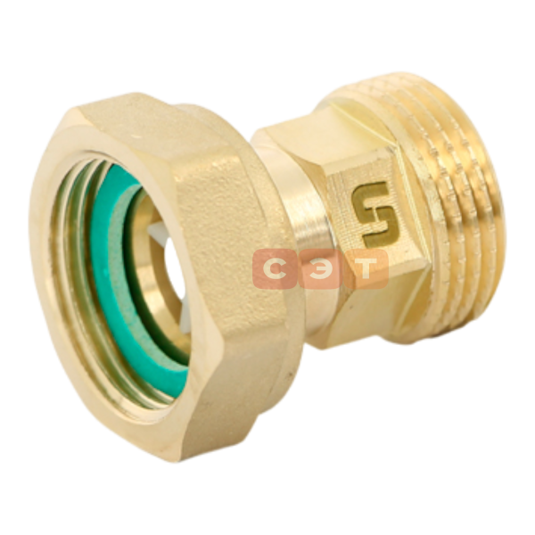 Соединение с накидной гайкой НВ 3/4" с плоской прокладкой   (КИТАЙ)