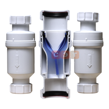 Сифон 11/2-50 компактный с обратным клапаном 