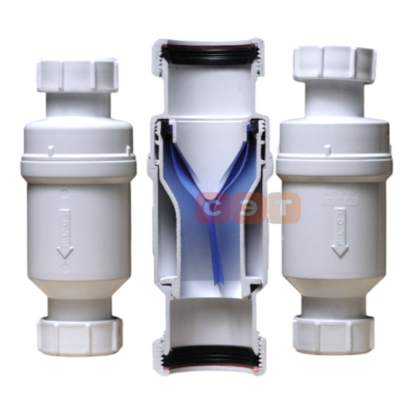 Сифон 11/2-50 компактный с обратным клапаном 