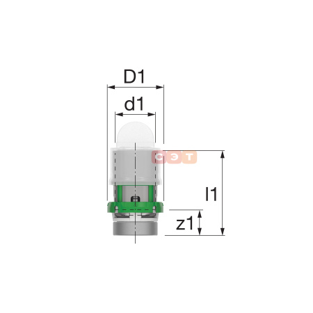 Заглушка SkinPress 26х3.0 (латунь) COMAP