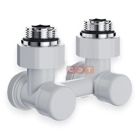 Узел нижнего подключения Royal Thermo Design угловой 1/2"х3/4" EK (белый)