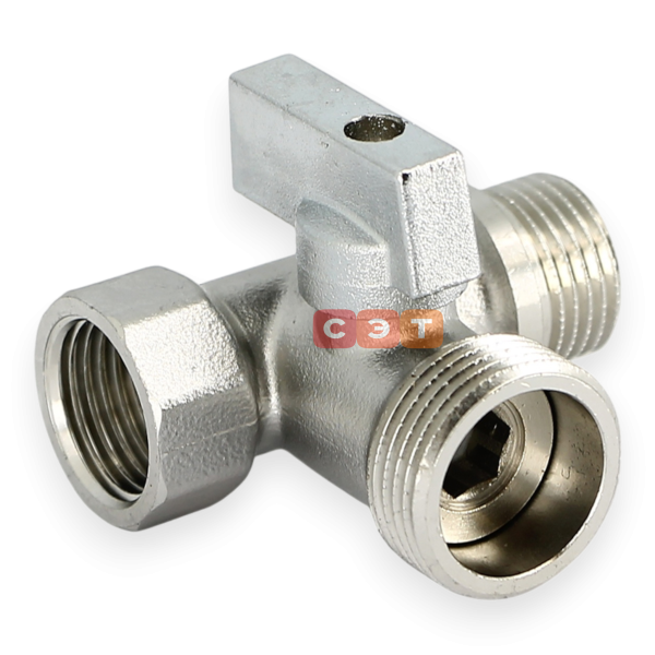 Кран шаровой ННB 1/2"х3/4" для подключения стиральных машин
